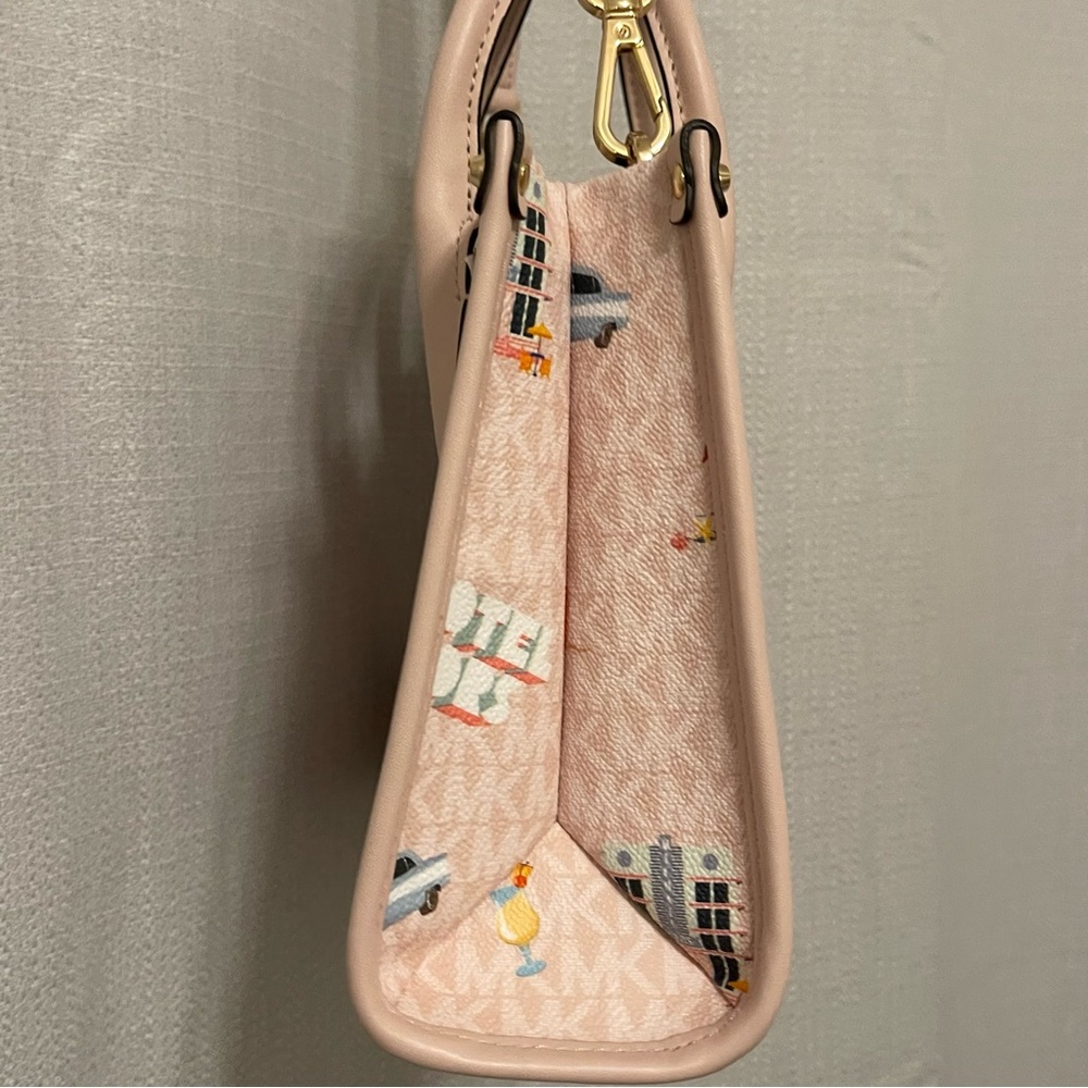 Michael Kors Pink Satchel with Tropical Print - Picture 7 of 9